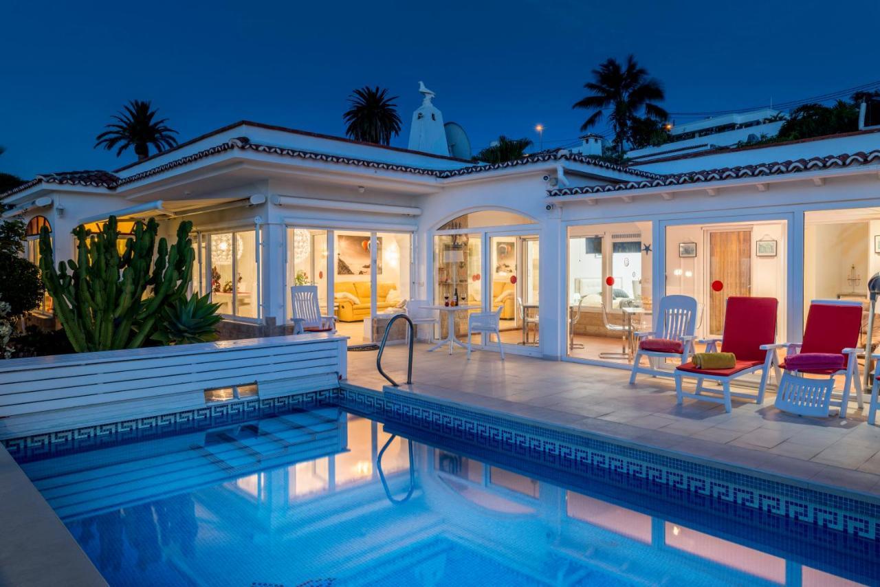 Relaxing Villa Heated Pool Luxurious Views Massage Santa Ursula  Bagian luar foto
